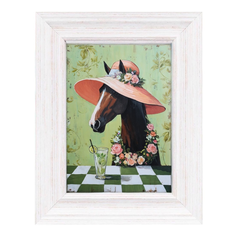 Derby Horse & Cocktail Framed Art